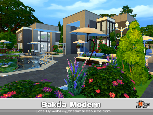 Sims 4 Sakda Modern house by autaki at TSR