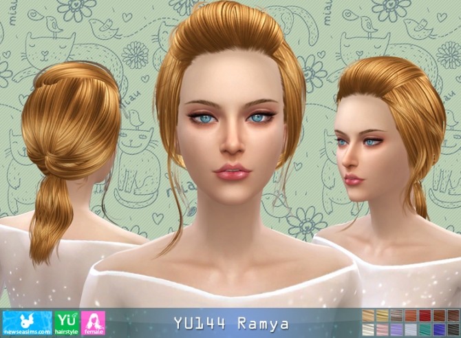 Sims 4 YU144 Ramya hair (Pay) at Newsea Sims 4