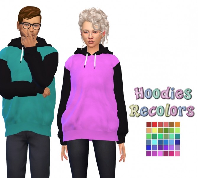 Sims 4 Hoodies Recolors at Maimouth Sims4