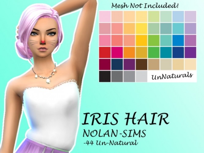 Iris Hair Recolor by Lovelysimmer100 at SimsWorkshop » Sims 4 Updates