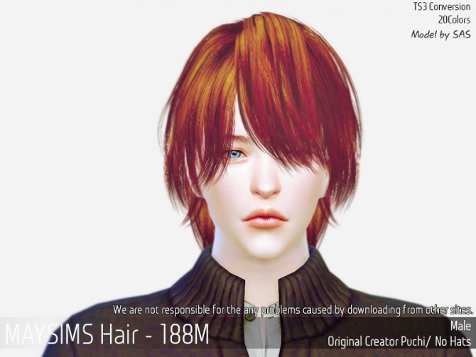 Sims 4 Hair 188M (Puchi) at May Sims