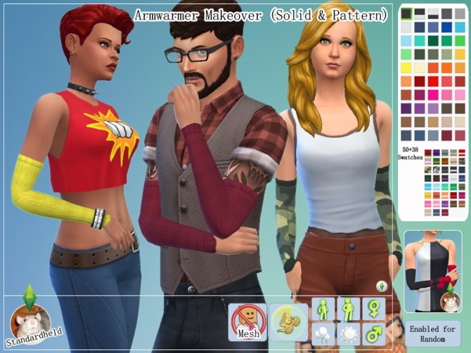 Sims 4 Armwarmer Makeover by Standardheld at SimsWorkshop