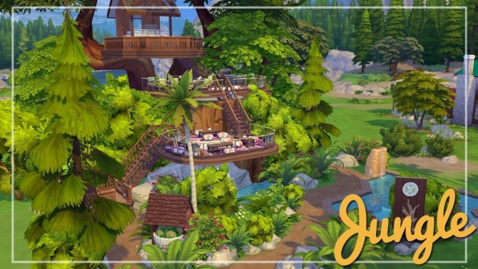 Sims 4 Jungle restaurant treehouse at Akai Sims