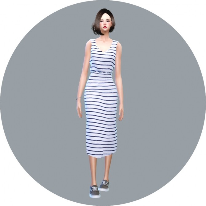 Sims 4 Casual Sleeveless Dress at Marigold