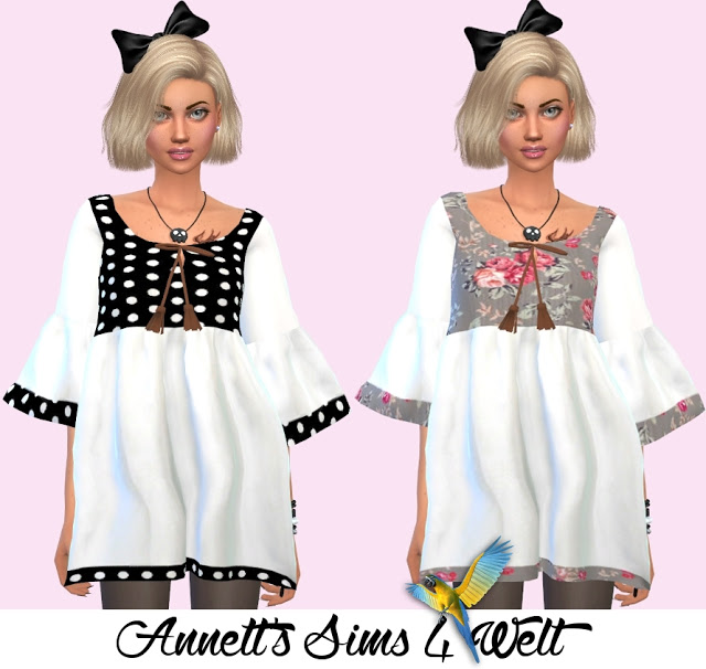 Sims 4 Marigolds Tassel Blouse Recolors at Annett’s Sims 4 Welt