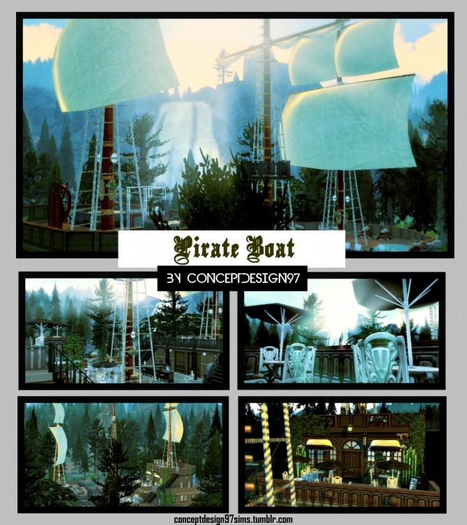 Sims 4 LIVERIA Pirate Boat at ConceptDesign97
