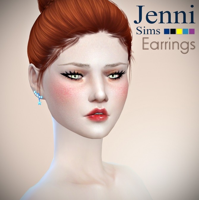 Sims 4 Set Earrings 3 Designs at Jenni Sims