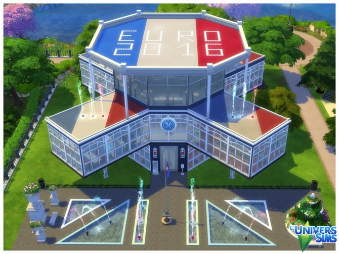 Sims 4 Bleu Blanc Rouge house by Bouckie at L’UniverSims