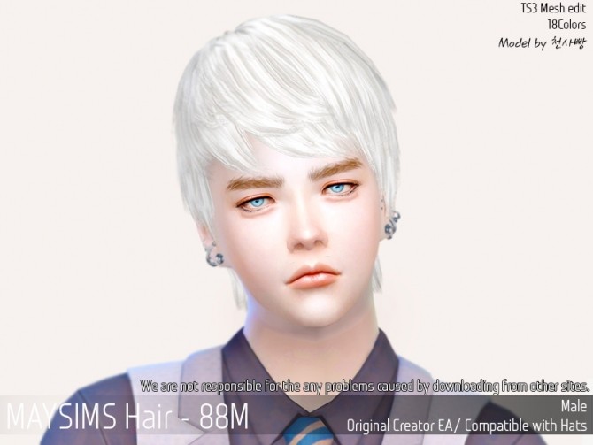 Sims 4 Hair 88M (EA) conversion at May Sims