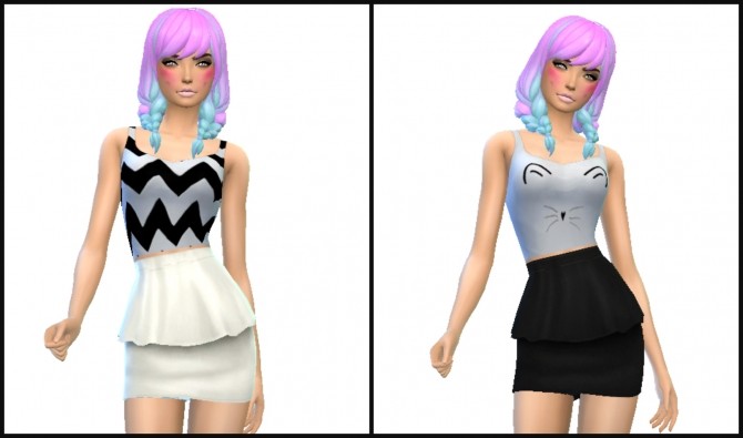Sims 4 SweetHeart CropTop by Lovelysimmer100 at SimsWorkshop
