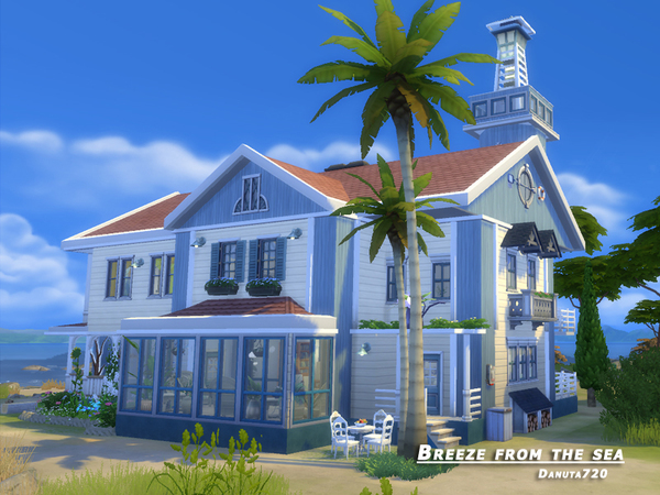 Sims 4 Breeze from the sea house by Danuta720 at TSR