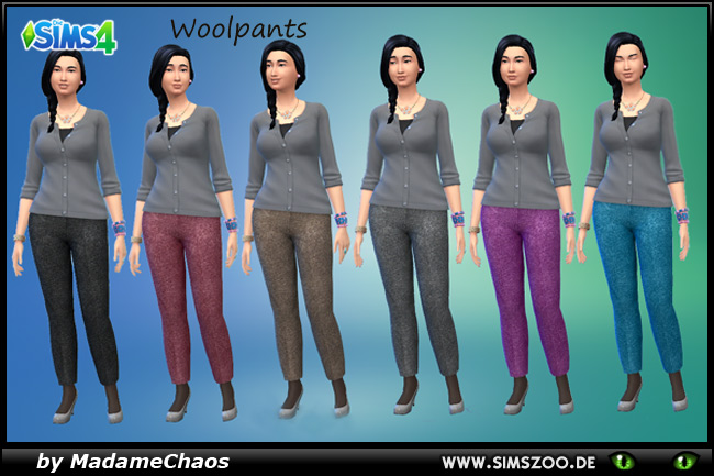 Sims 4 Wool pants by MadameChaos at Blacky’s Sims Zoo