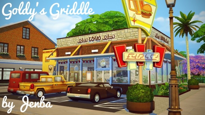 Sims 4 Goldy’s Griddle retro roadside diner at Jenba Sims