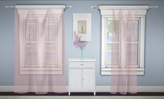 Sims 4 Build a curtain set Sheer at GreenGirl100