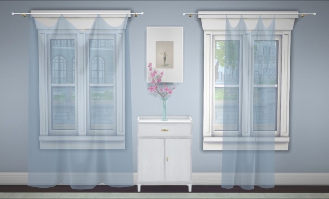 Sims 4 Build a curtain set Sheer at GreenGirl100