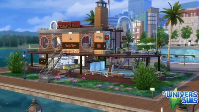 Sims 4 Boat Restaurant Nautilus by chipie cyrano at L’UniverSims