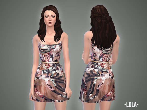 Sims 4 Lola dress by April at TSR