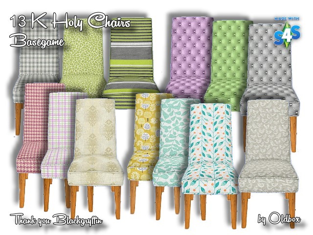 Sims 4 Chairs by Oldbox at All 4 Sims