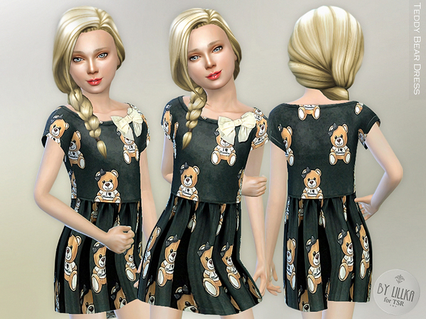 Sims 4 Teddy Bear Dress by lillka at TSR