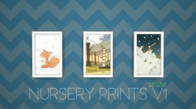 Sims 4 Nursery Prints by eightysixsims at SimsWorkshop