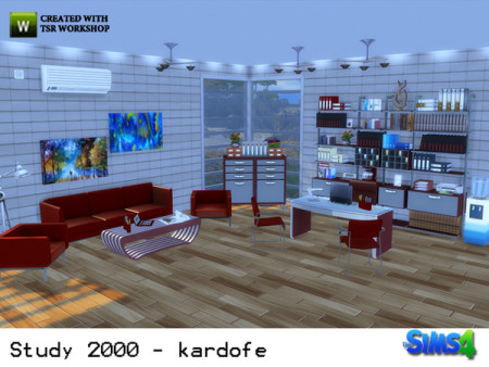 Study 2000 office by kardofe at TSR » Sims 4 Updates