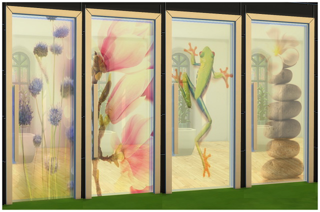 Sims 4 Glass, metal and double doors by Chalipo at All 4 Sims