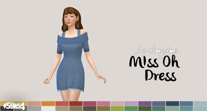 Sims 4 Miss Oh Dress at Oh My Sims 4