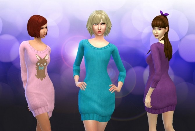 Sims 4 Sweater Long Tank for Females at My Stuff