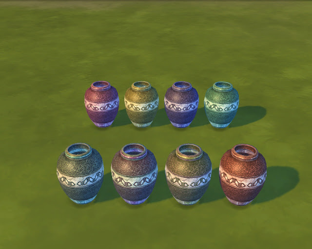 Sims 4 Skyrim Glazed pottery at Mara45123
