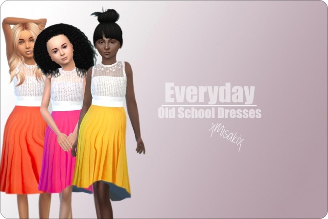 Sims 4 Old School Dresses at xMisakix Sims