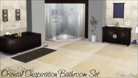 Oriental Inspiration bathroom set by DalaiLama at The Sims Lover
