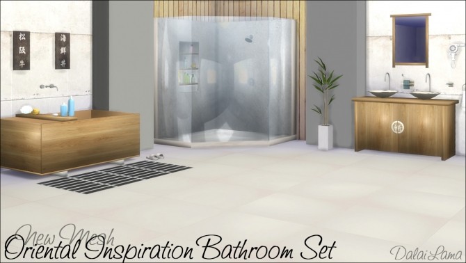 Sims 4 Oriental Inspiration bathroom set by DalaiLama at The Sims Lover