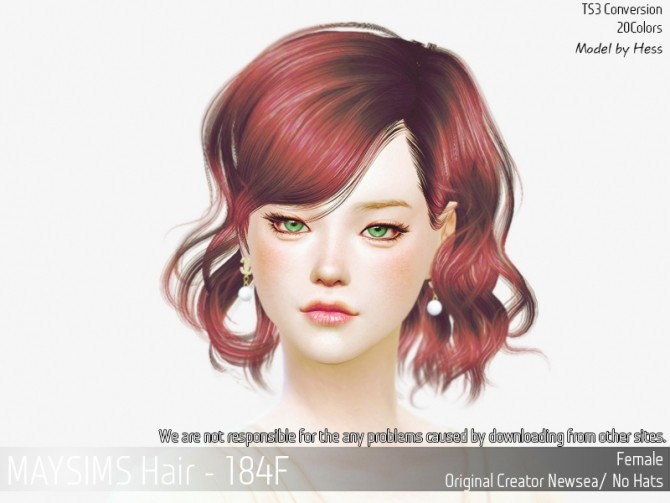 Sims 4 Hair 184F (Newsea) at May Sims