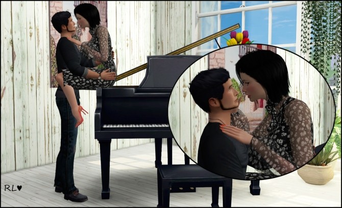 Sims 4 With piano ver2 posepack at Rethdis love