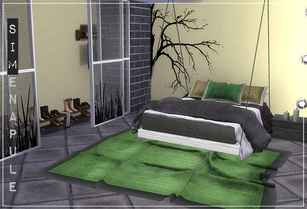 Sims 4 Merak bedroom set by Ronja at Simenapule