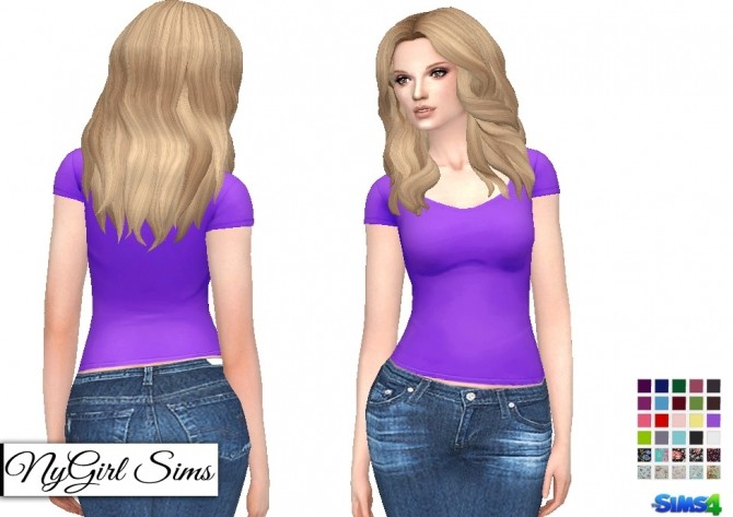 Sims 4 Basic Fitted T Shirt at NyGirl Sims