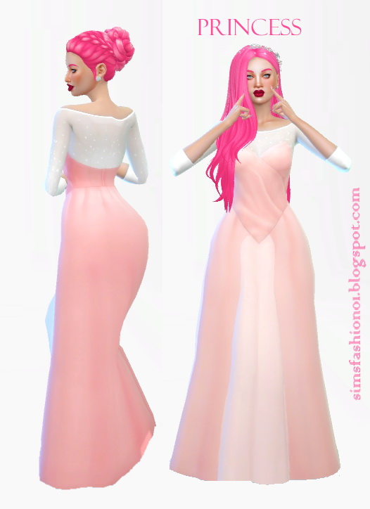 Sims 4 Princess Dress at Sims Fashion01