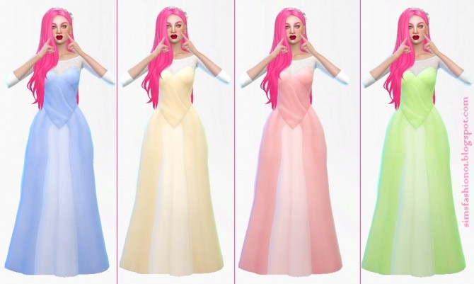 Sims 4 Princess Dress at Sims Fashion01