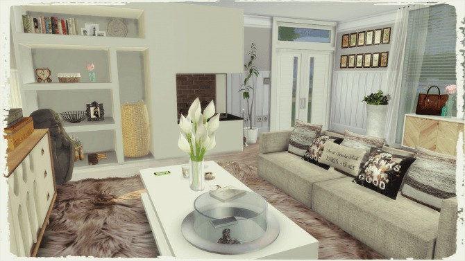 Sims 4 Modern Living Room at Dinha Gamer