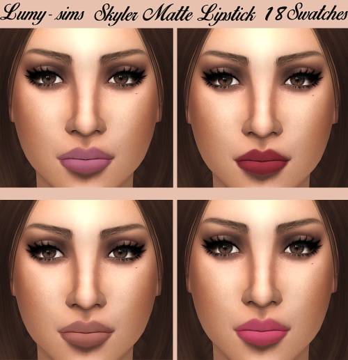 Sims 4 Skyler Matte Lipstick at Lumy Sims