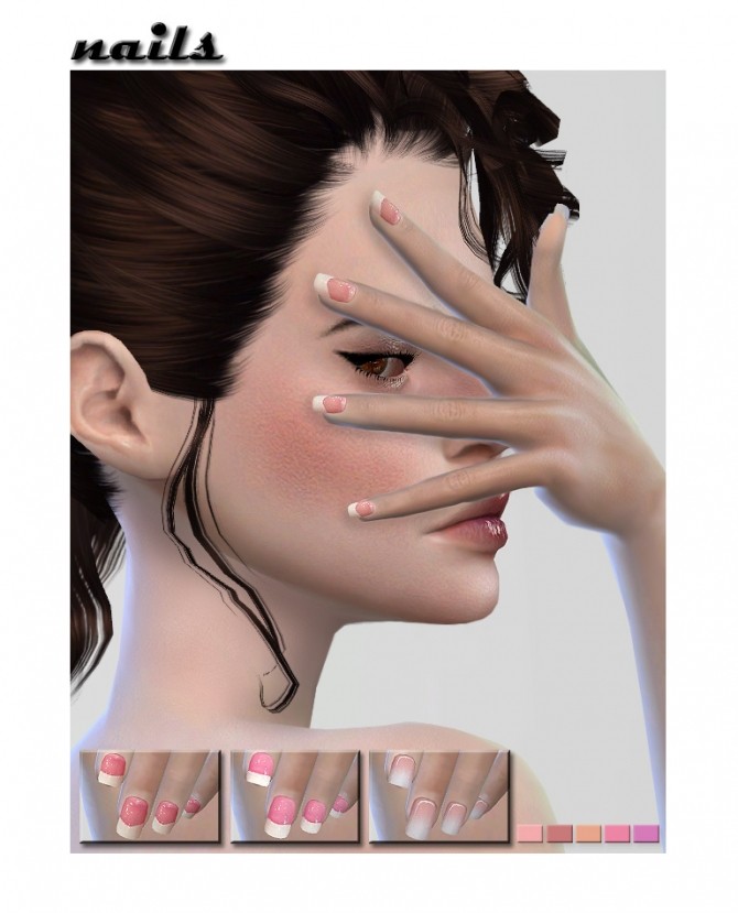 Sims 4 French nails at ShojoAngel
