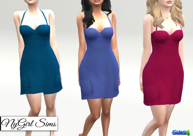 Sims 4 Pocketed Sweetheart Sundress at NyGirl Sims