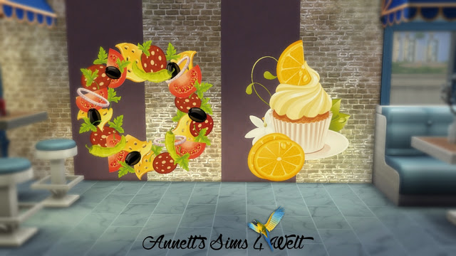 Sims 4 Wall Deco Food and Drink at Annett’s Sims 4 Welt
