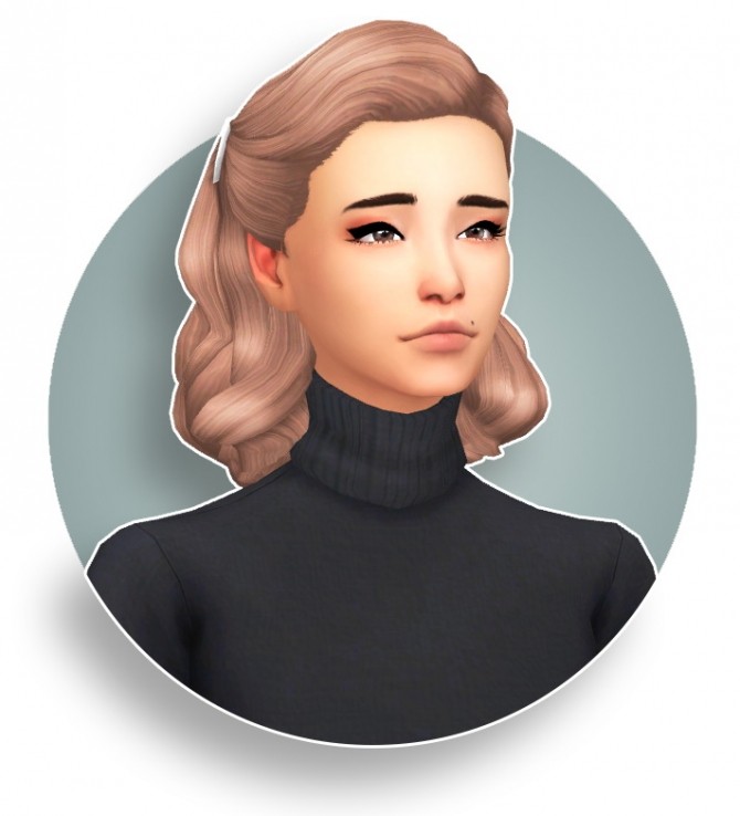 Sims 4 Pulled Up curls recolours at Seven Sims