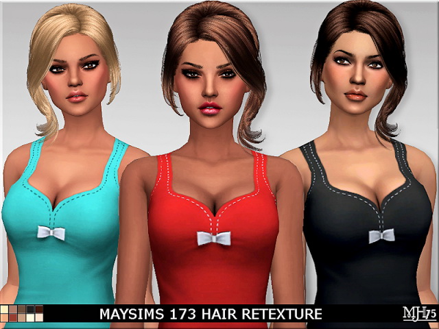Sims 4 Maysims 173 Hair Retexture at Sims Addictions