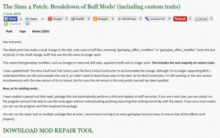 Buff Mods repair tool at Zerbu