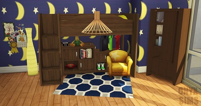 Sims 4 Mobby Loft Bedroom Set at Onyx Sims