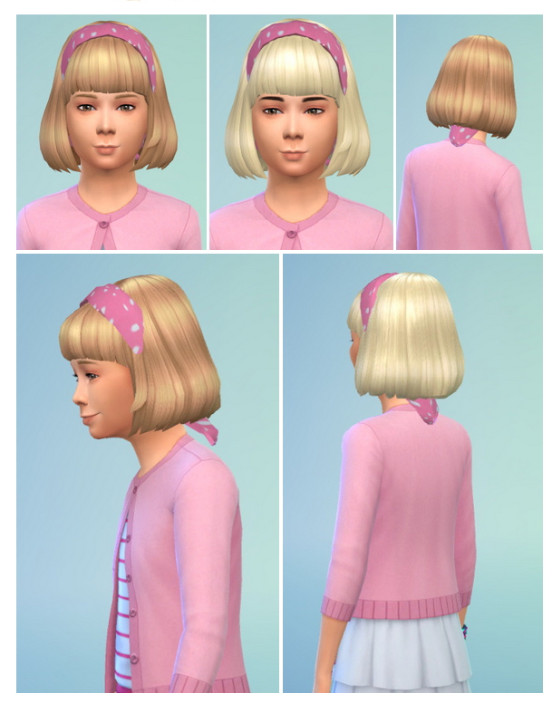 Sims 4 Girls Bob with Band at Birksches Sims Blog