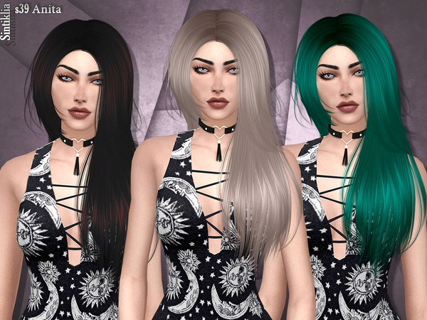 Sims 4 Hair s39 Anita by Sintiklia at TSR