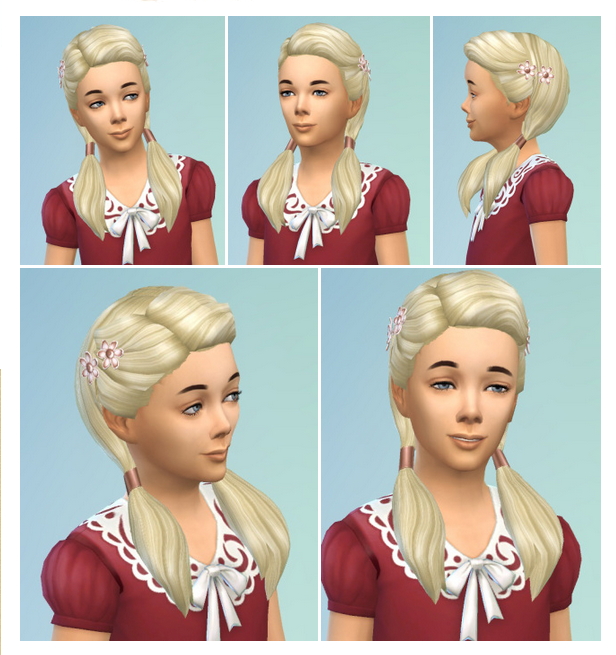 Sims 4 Girlys Flower Hair at Birksches Sims Blog